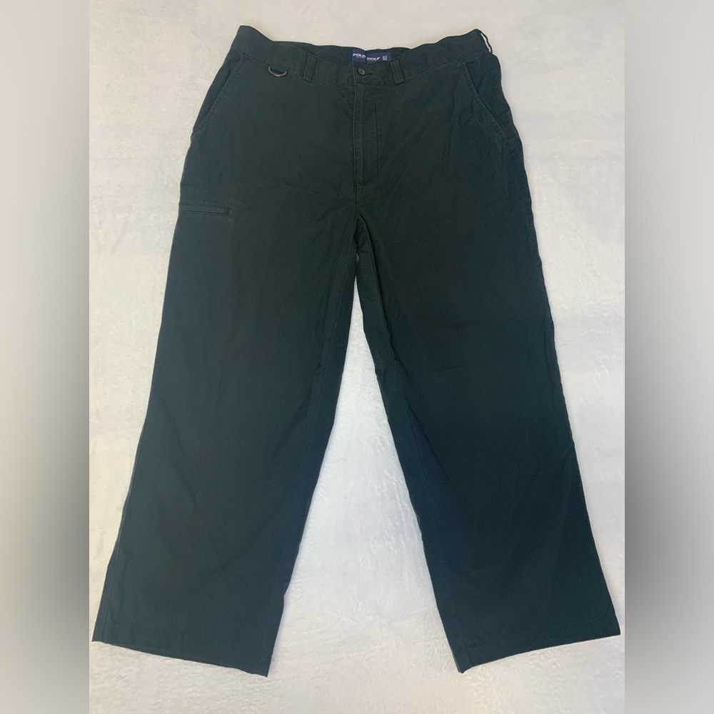 Polo Ralph Lauren Pants Mens 34x30 Golf Navy Black D Ring Zip Pockets Lightweig